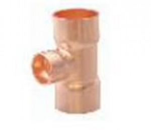 W412 Copper Tees 20mm (3/4”) x 20mm (3/4”) x 15mm (1/2”)